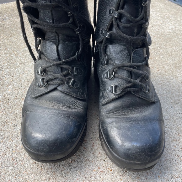 Vintage AKU Combat Boots For Parachutists — Black Leather main image 4